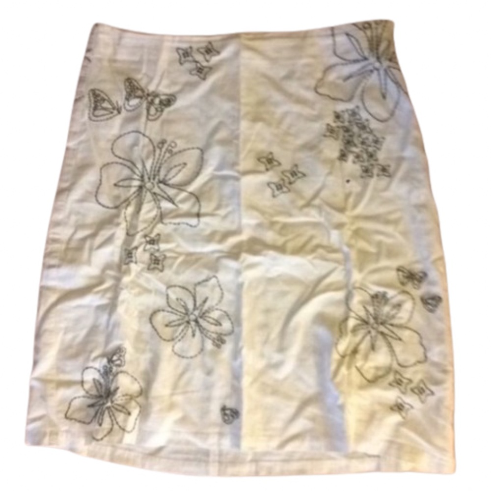 ES TI CI floral embroidered pencil lined
